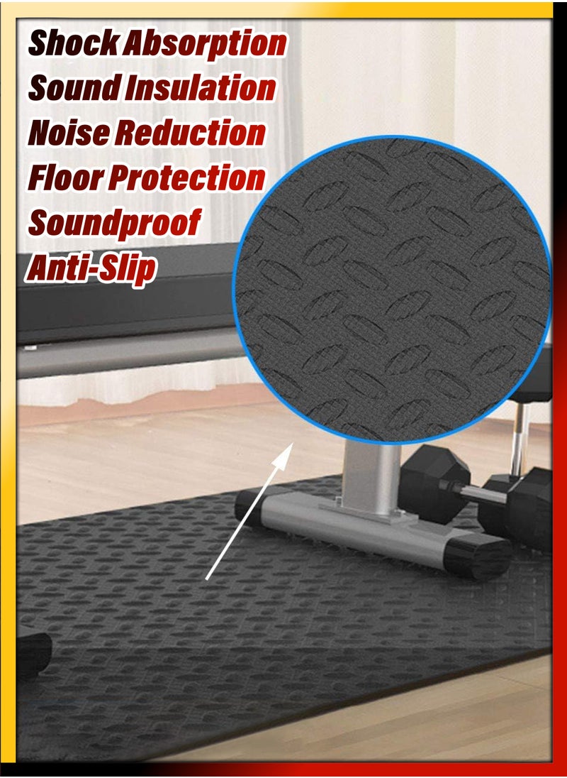 DBLEW 30 Square Feet Anti Fatigue Non Slip Grip Mat Gym Treadmill Spinning Bike Cross Trainer Yoga Workouts Garage Fitness Home Exercise Industrial Kitchen Floor Protection Kids Baby Toddlers Safety Rug  - Image 4