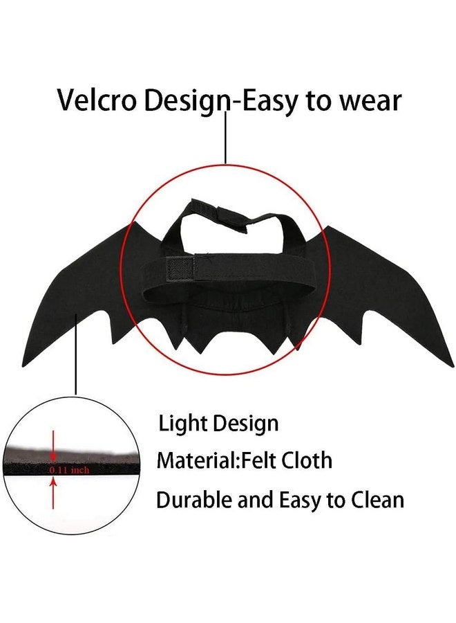 LKEX Halloween Large Dog Costume, Pet Bat Wings & Vampire Cloak, 2 Pack, Dog Funny Holiday Clothes for Bloody Zombie Cosplay Party - Image 4