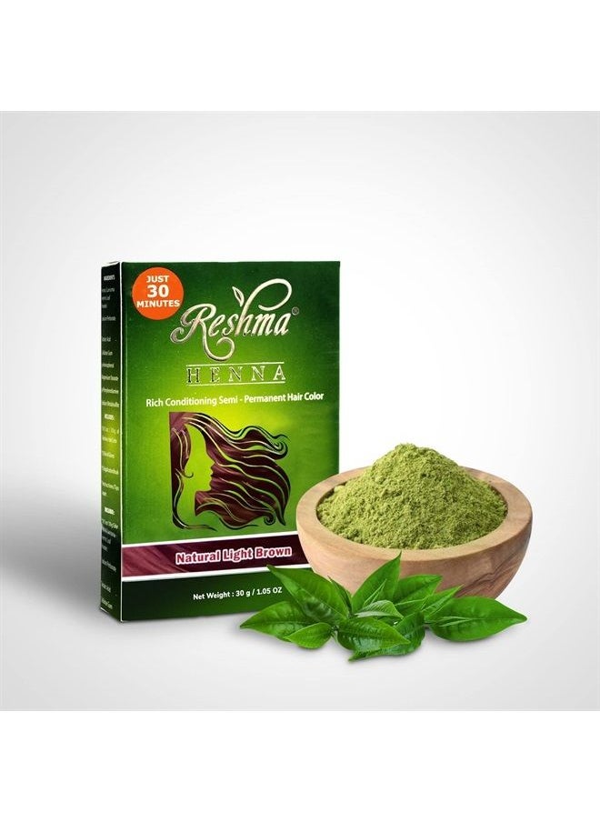 Reshma Beauty - 100% Natural Henna for Women's Organic Hair Dye 30 Minute Henna Hair Color (Light Brown) - Image 1