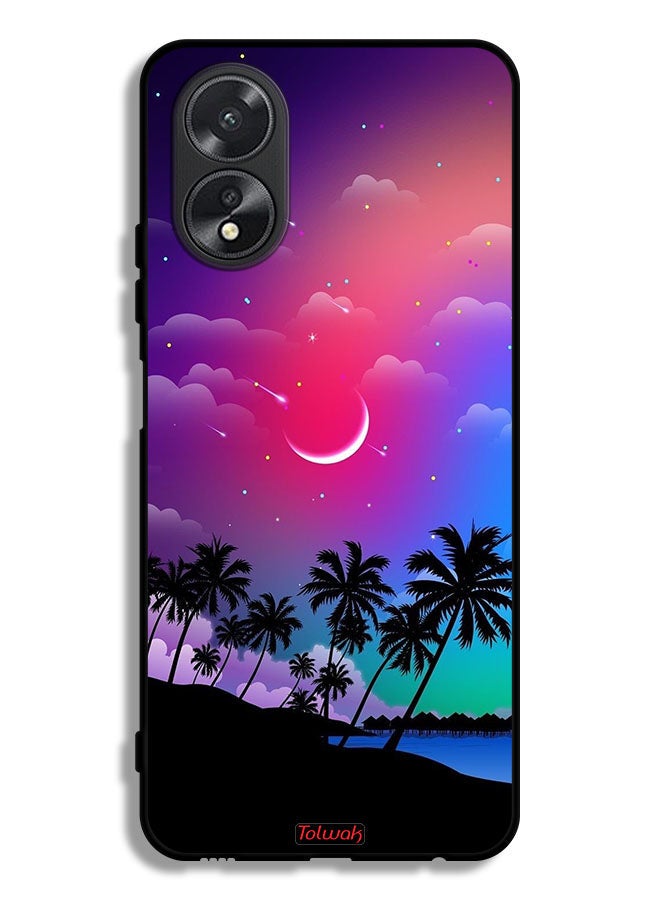 Tolwak Oppo A38 Protective Case Cover Moon In Night Art - Image 1