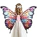 GOLDGE LED Electric Fairy Wings for Girls Moving Butterfly Wings with Lights  Music Toy for Halloween Valentine Birthday Christmas Party Costume Princess Cosplay and DressUp Colorful - Image 2