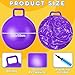 Lewtemi 2 Pcs 22 Inch Big Bouncing Ball with Handle Jumping Hopper Bouncy Ball for Adults Exercise and Air Pump for Outdoor Sports GameBlue Purple - Image 4