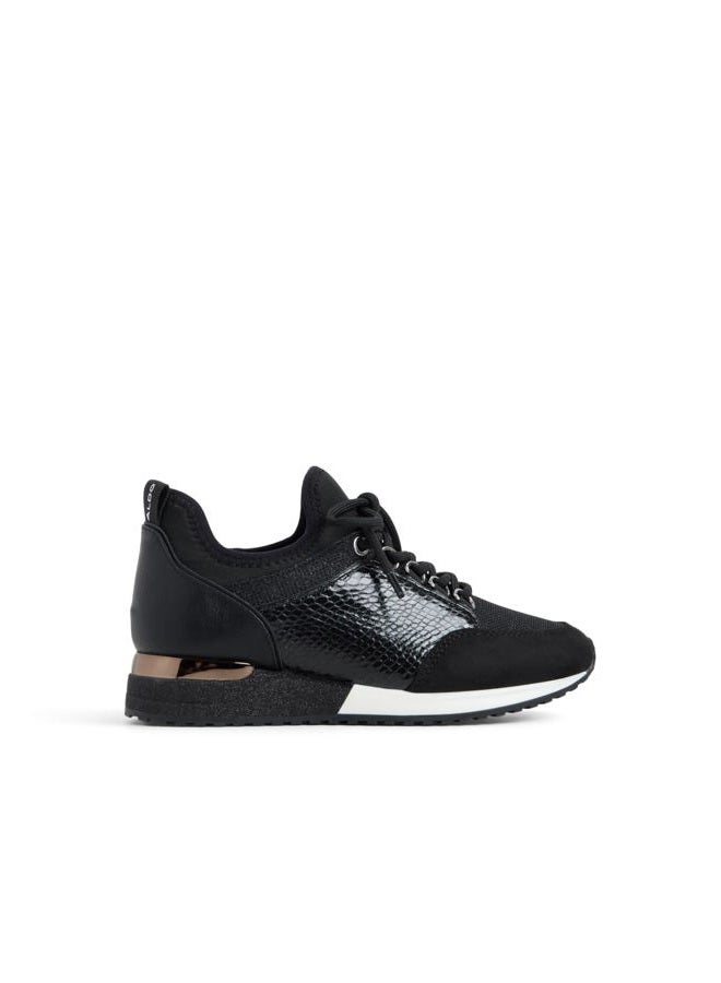 ALDO Women's Courtwood Fashion Lace-Up Sneaker, Black, 35 EU - Image 3