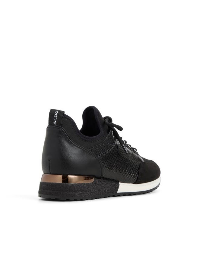 ALDO Women's Courtwood Fashion Lace-Up Sneaker, Black, 35 EU - Image 4