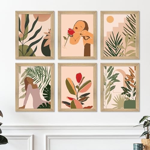 PAPER PLANE DESIGN Poster For Living room Bedroom Office Wall Decoration Set of 6 (BOHO SET OF 6) - Image 1
