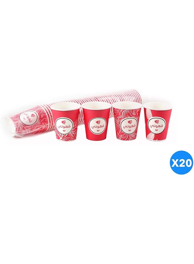Paper Cups 12 Oz Without Handle 50 Cups X 20 Bags Red