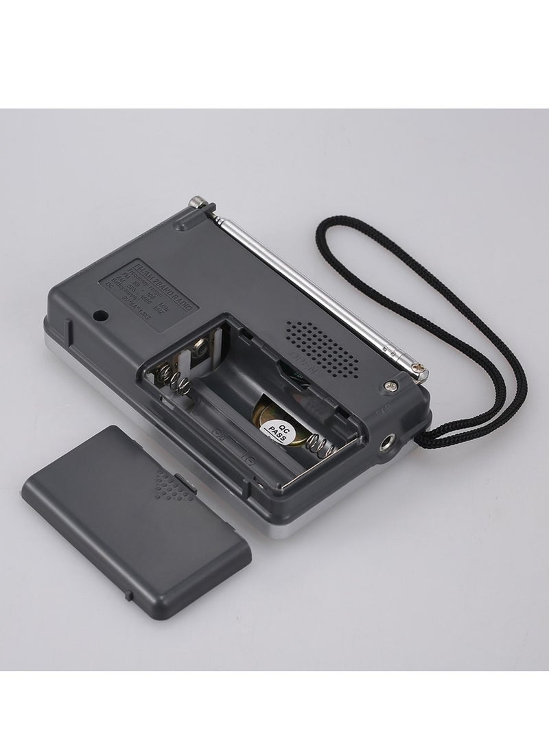INDIN - BC-R2033 Mini AM FM Radio 2 Band Radio Receiver Portable Pocket Radio Built-in Speaker with/ Headphone Jack Telescopic Antenna - Image 1