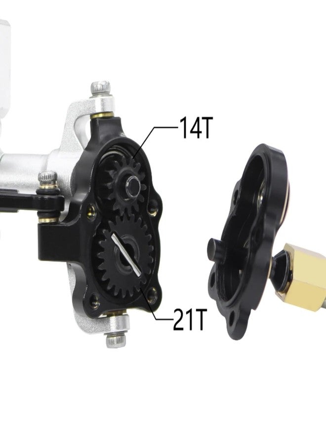 XBERSTAR RC Cars Axle Assembly for FMS FCX24 Power Wagon K5 FCX18 LC80 RC Front Rear Aluminium Alloy Axle Assembly Brass Steering Knuckle Cover Upgrade Parts (Front Axle Assembly) - Image 5