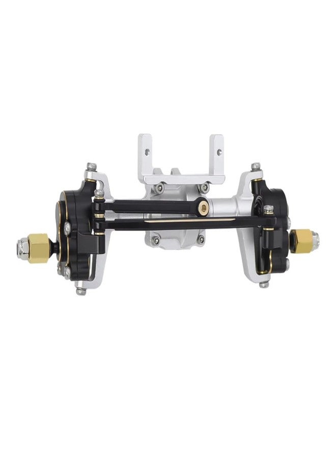 XBERSTAR RC Cars Axle Assembly for FMS FCX24 Power Wagon K5 FCX18 LC80 RC Front Rear Aluminium Alloy Axle Assembly Brass Steering Knuckle Cover Upgrade Parts (Front Axle Assembly) - Image 1