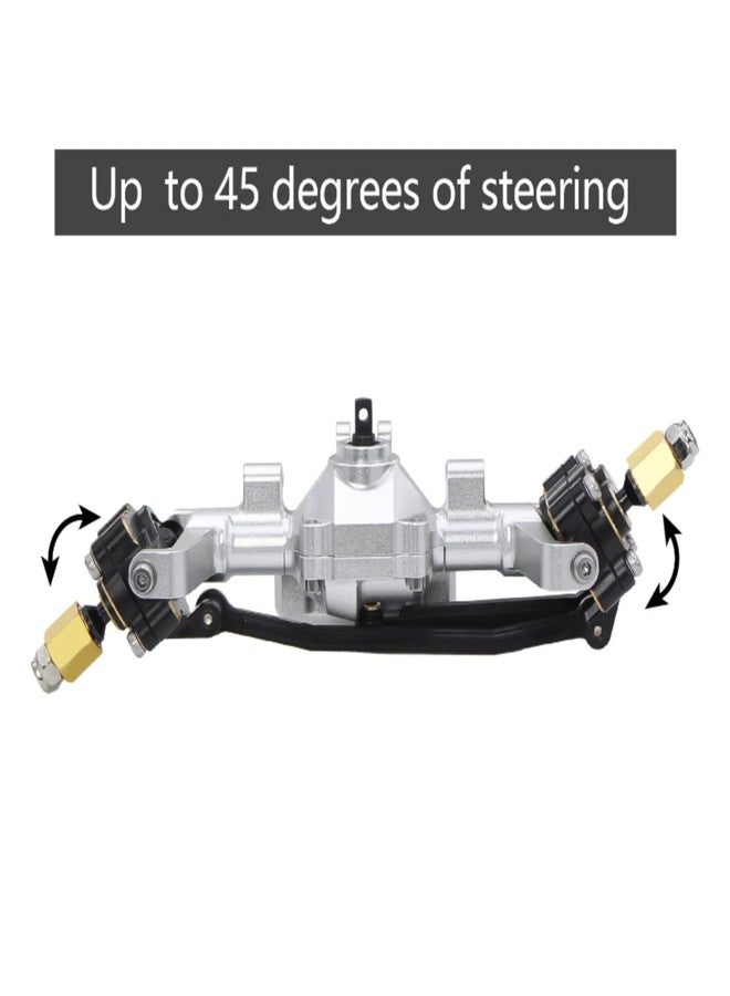 XBERSTAR RC Cars Axle Assembly for FMS FCX24 Power Wagon K5 FCX18 LC80 RC Front Rear Aluminium Alloy Axle Assembly Brass Steering Knuckle Cover Upgrade Parts (Front Axle Assembly) - Image 3