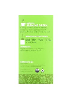 Equal Exchange Equal Exchange, Organic Jasmine Green, Green Tea, 20 Tea Bags, 1.41 oz (40 g)  - Image 2
