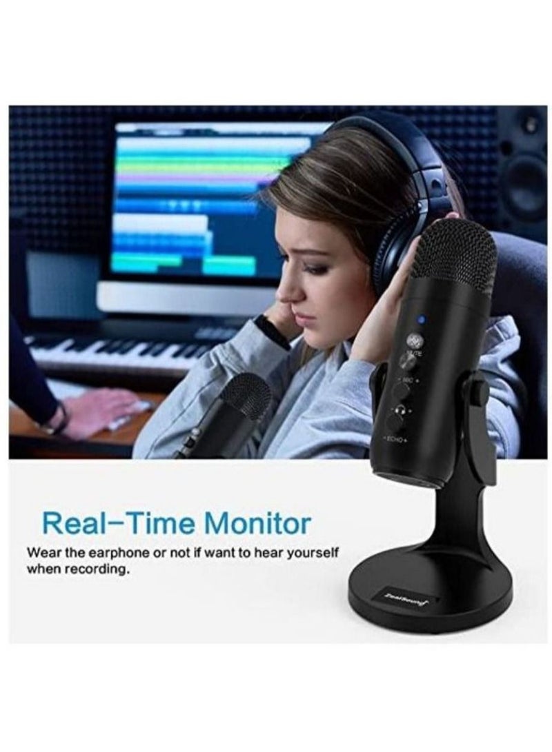 Jmary PW8 Professional Metal Voice Recording Usb Condenser Studio And Podcast Recording Gaming Microphones - Image 3