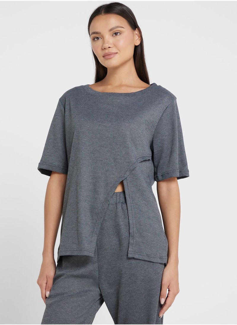 Ginger - Assymetric T-shirt & Pyjama Set - Image 1