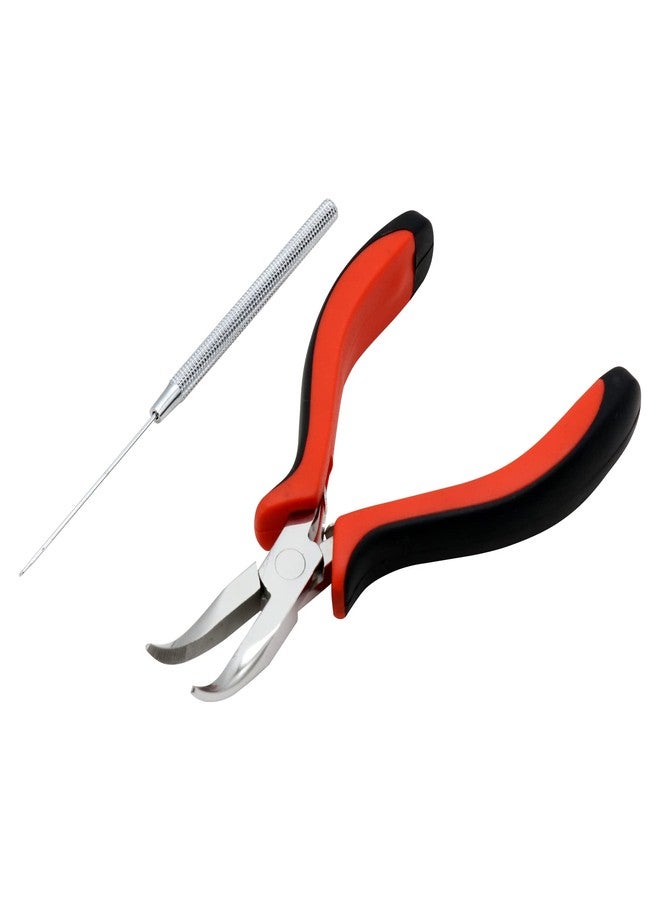 G4 VISION Hair Extension Curved Tool for Hair Removal Kit with Crochet Hook Needle Micro Links Silicone Rings Beads Plier - Image 5