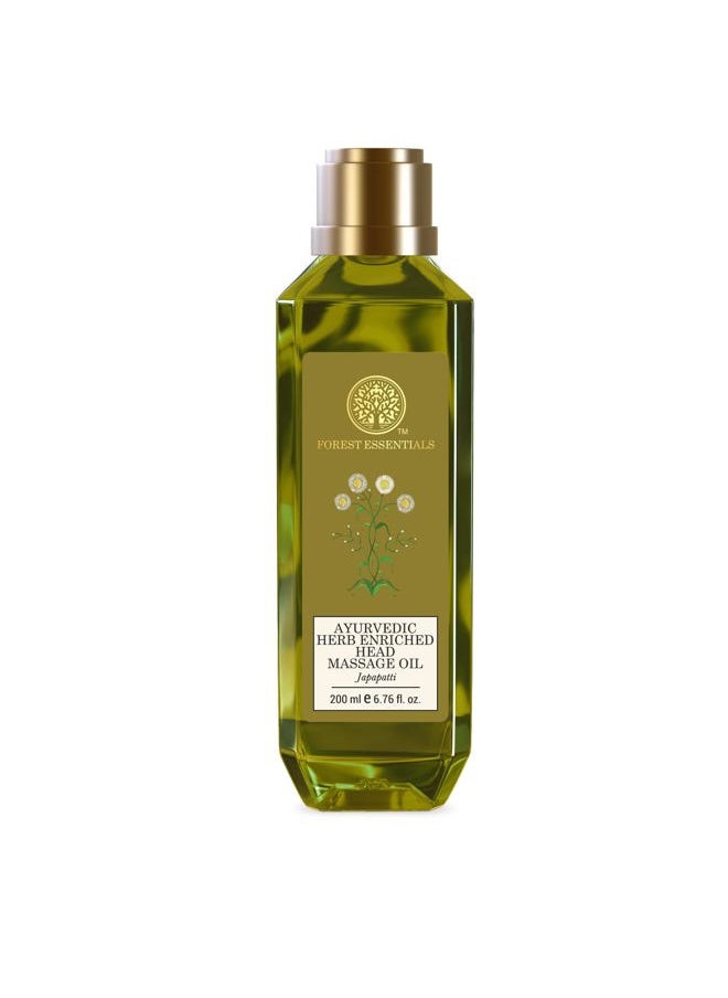 Forest Essentials Ayurvedic Herb Enriched Head Massage Oil Japapatti - 200ml  - Image 1