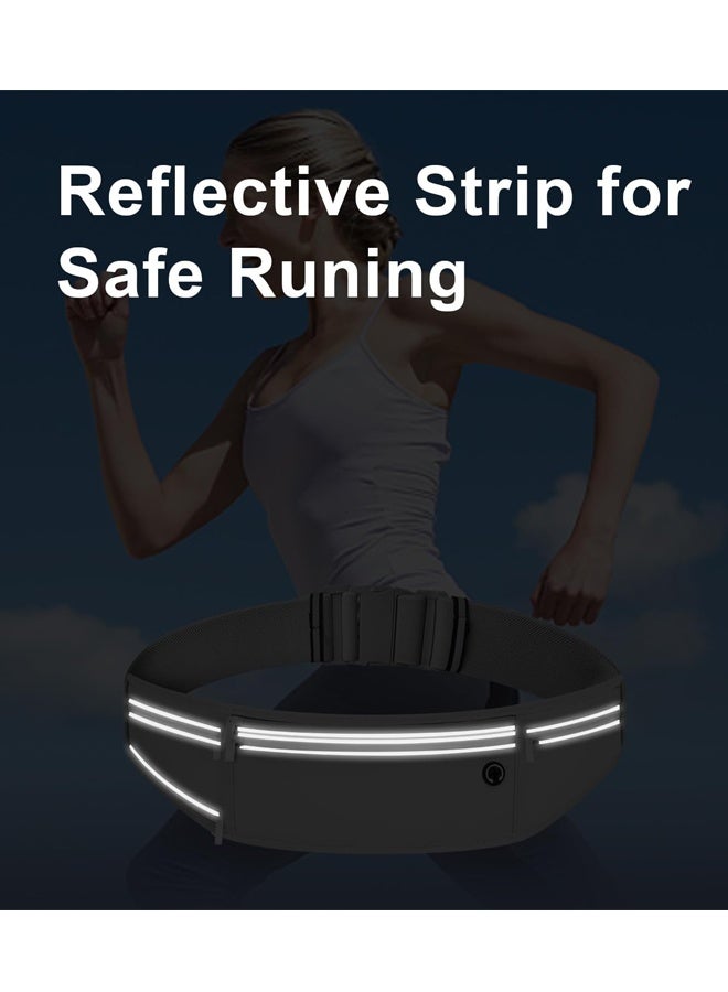 Slim Running Belt for Women Men, Runners Fanny Pack Phone Holder, Money Belt, Running Gear Accessories, with 3 Pockets - Image 3