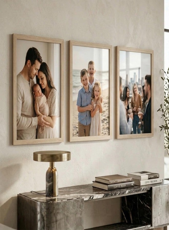 kotart Aesthetic Photo Frame for Wall Decoration | Wooden Frames for Bedroom Living Room | Certificate Frame | Photo Frame for Certificate A4 Size Set of 3 - Image 3