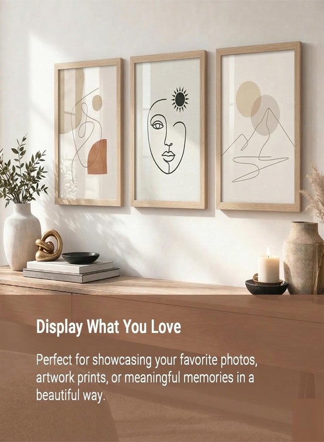 kotart Aesthetic Photo Frame for Wall Decoration | Wooden Frames for Bedroom Living Room | Certificate Frame | Photo Frame for Certificate A4 Size Set of 3 - Image 5