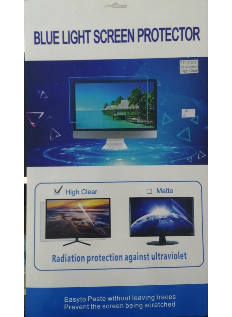 Protector Screen Protector For Computer & Laptop, 27"(16:9) Anti Blue Light, Glare, Scratch - Image 1