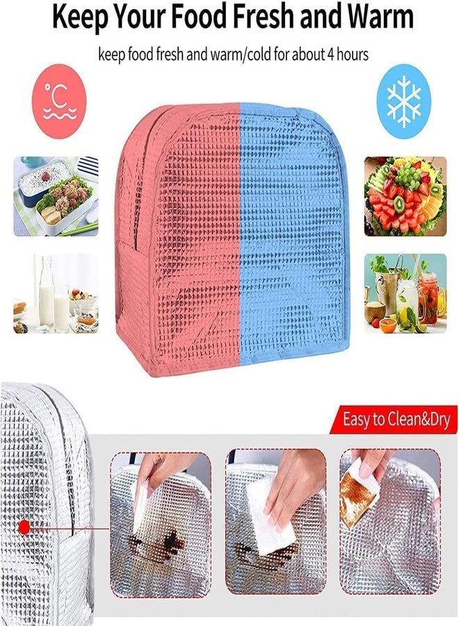 AIMERS Insulated Lunch Bag for Office School Picnic Outdoor Lunch Bag for Women Student Kids Storage Bag Portable and Reusable Regular Size (Black) - Image 4