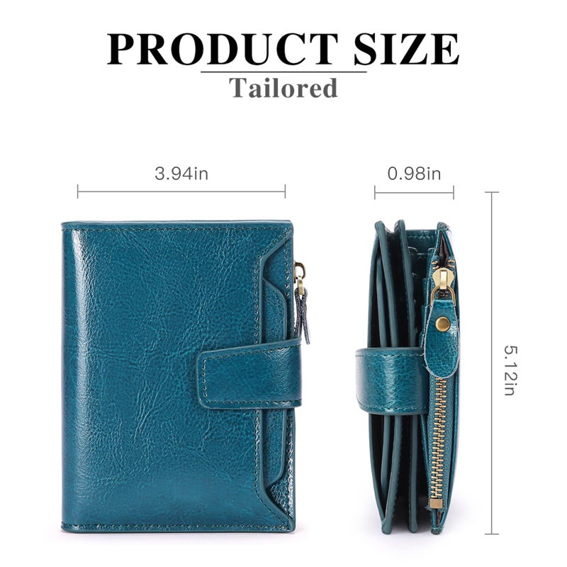 FALAN MULE Small Wallet for Women Leather Bifold Compact RFID Blocking Small Womens Wallet Purse - Image 2