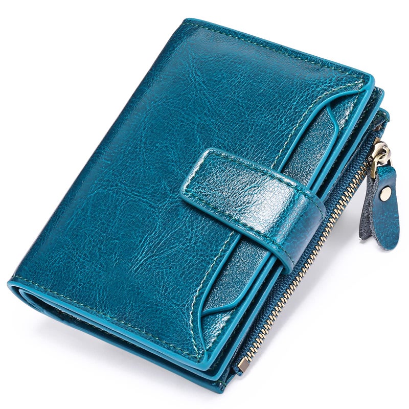 FALAN MULE Small Wallet for Women Leather Bifold Compact RFID Blocking Small Womens Wallet Purse - Image 1