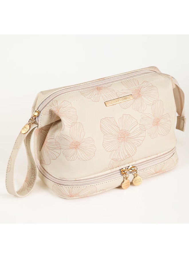 Right Away Large Capacity Waterproof Cosmetic Bag For Women, Portable Travel Toiletry And Skincare Storage Pouch, Premium Ladies' Business Trip Organizer - Image 1