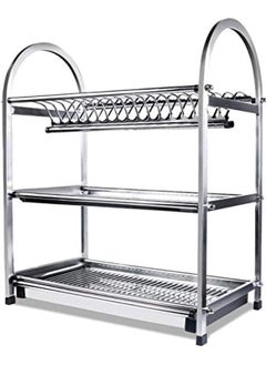Stainless Steel 3-tier stainless steel kitchen cabinet, stainless steel, multi-color 