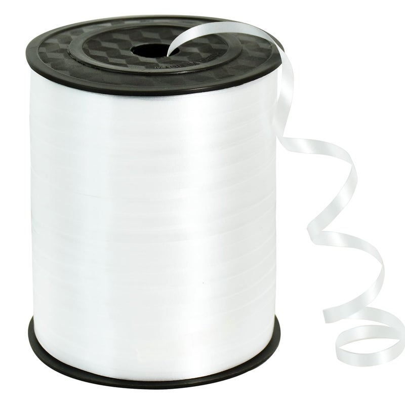 TONIFUL 500 Yards Curling Ribbon-Balloon Ribbon-Balloon String for Art&Craft Decor,Gift Wrapping,Ribbons and Bows for Christmas New Year Birthday Gifts Graduation Supplies (White) - Image 1