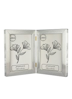 LOWHA Tabletop Double Picture Photo Frame Folding Hinged with MDF Back and Acrylic Front Protection  - Image 3