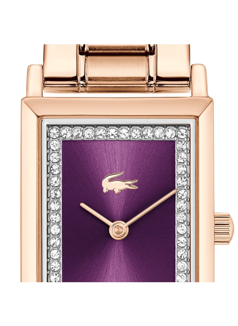 LACOSTE ساعة يد نسائية آنالوج مستطيلة من لاكوست - 2001405  - Image 4