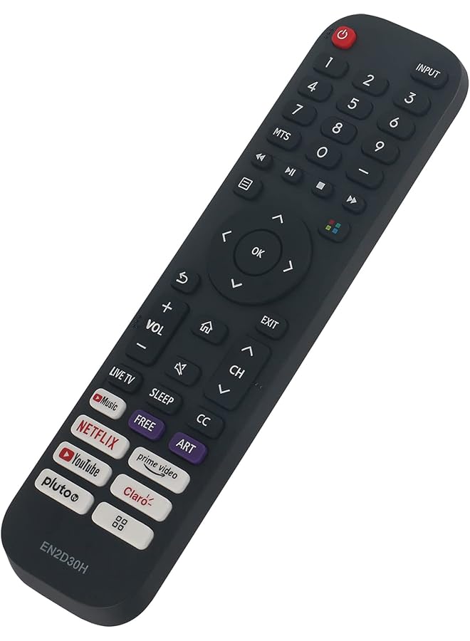 إيروريكس جهاز التحكم عن بعد البديل En2D30H مناسب لتلفزيون Hisense 65H6G 43A7500F 75A7100F 50A7500F 50Ae7200F 55Ae7200F 65A7500F 43H6G 50H6G 55H6G 50A7300F 55A7300F 55A7500F 65A7300F - Image 2