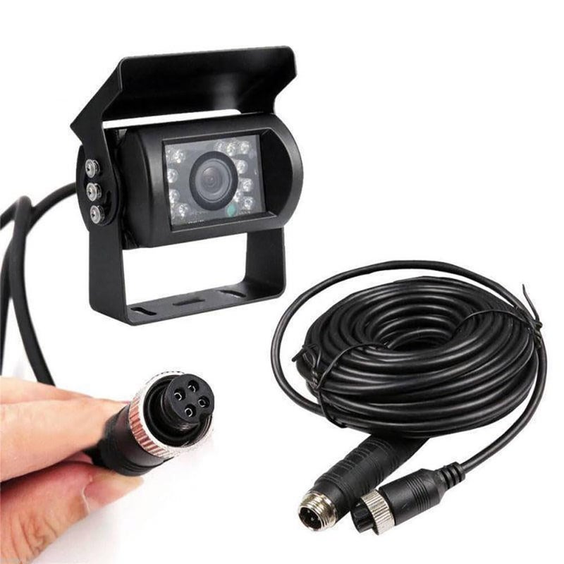 Camecho CAMECHO Backup Camera IR Night Vision Waterproof Reversing Camera + 10M 4 Pins Cable Kit for Car Bus Truck Caravan Camper 12V 24V Parking Assistance  - Image 1