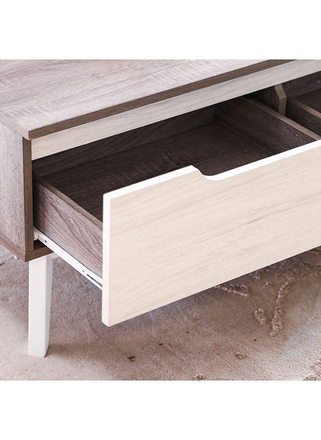 DANUBE HOME Hazel Coffee Table Multifunctional Living Room Table Space Saving Center Table Modern Design Furniture For Home 100x60x43 cm White  - Image 5