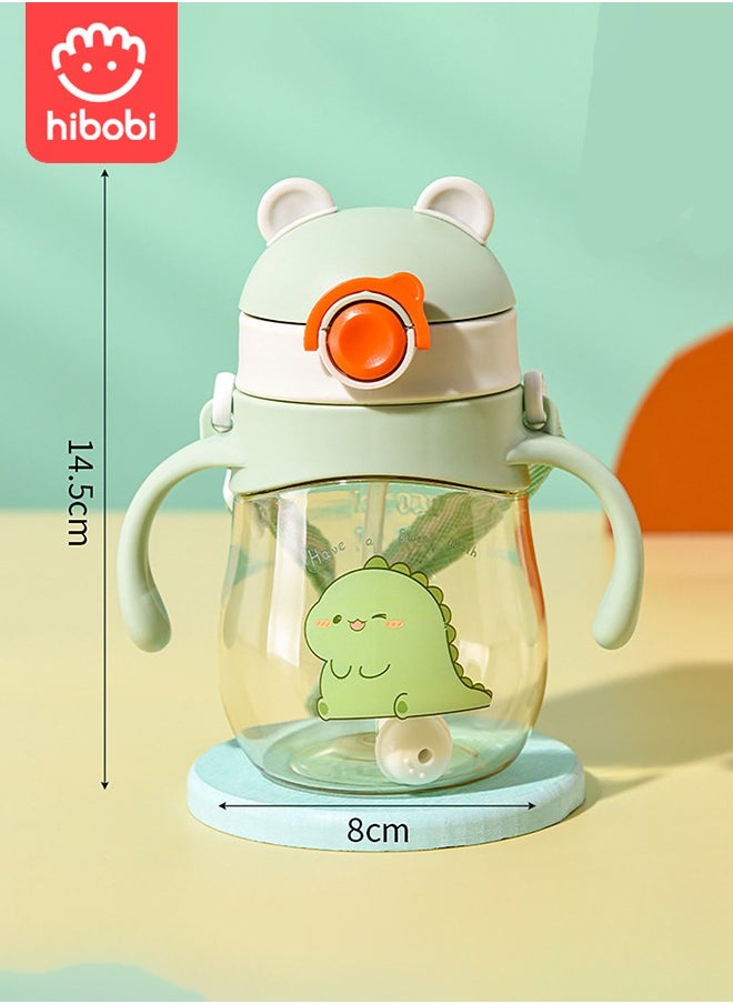 hibobi PPSU Baby Sippy Cup للأولاد والبنات أكواب القش للأطفال الصغار زجاجة مياه مضادة للانسكاب للمدرسة في الهواء الطلق أو في الأماكن المغلقة خالية من مادة BPA وسهلة الحمل  - Image 1