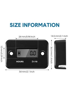 Y&D Hour Meters for Small Engines, 2 Pcs Automatically Shutdown Tachometers, Inductive Meter Gas Engine Lawn Mower Dirt Bike Motorcycle Motocross Snowmobile Karting Marine ATV Boat  - Image 3