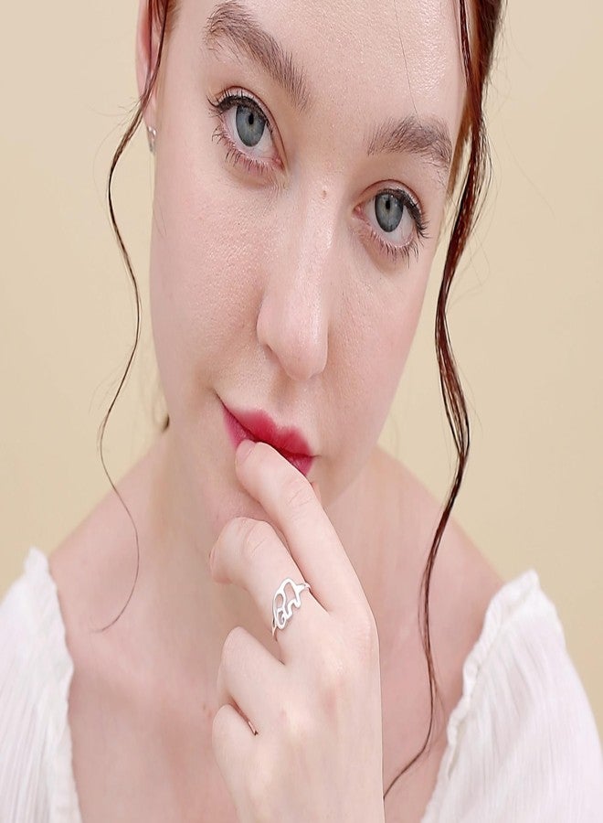 ELBLUVF 925 Sterling Silver Elephant Animal Ring Jewelry Bridesmaid Gift Favor (5) - Image 3