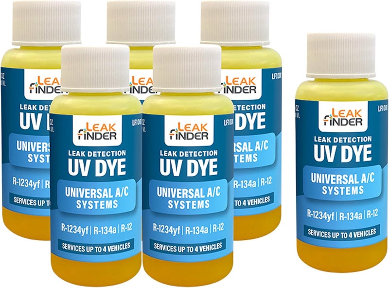 Tracer Products TRALF1001 Leak Finder ((6) 1-Oz Bottles Universal A/C Dye), 1 Pack - Image 1