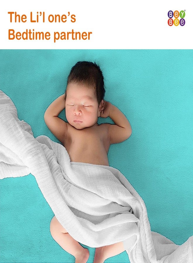 Bey Bee BeyBee Waterproof Quick Dry Sheet for Baby| Bed Pad Anti-Piling Fleece Extra Absorbent Washable Matress Protector| Baby Bed Protector Sheet for Toddler Children, Medium Size, 100x70cm, Sea Green - Image 5