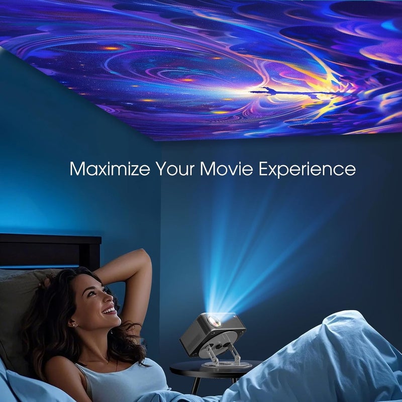 إكسفور حامل جهاز عرض سطح المكتب، حامل جهاز عرض سطح المكتب القابل للطي من سبائك الألومنيوم، زاوية إمالة قابلة للتعديل ودوران 360 درجة، متوافق مع معظم أجهزة العرض، للمسرح المنزلي، غرفة الألعاب، المنزل، المكتب والاستوديو - Image 2