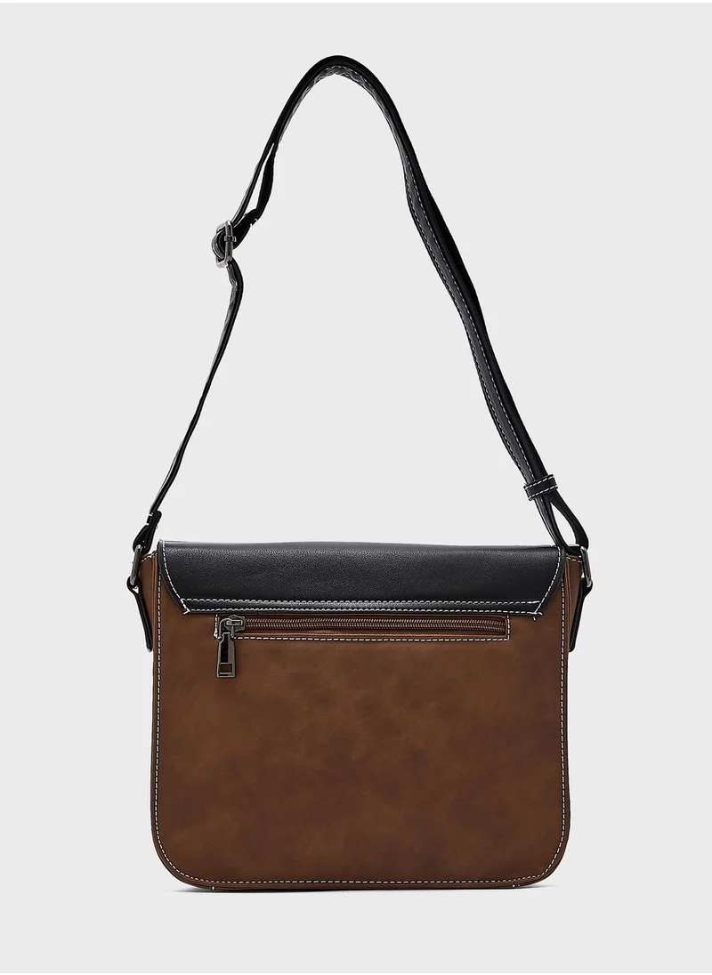 Robert Wood Cross Body Messenger Bag