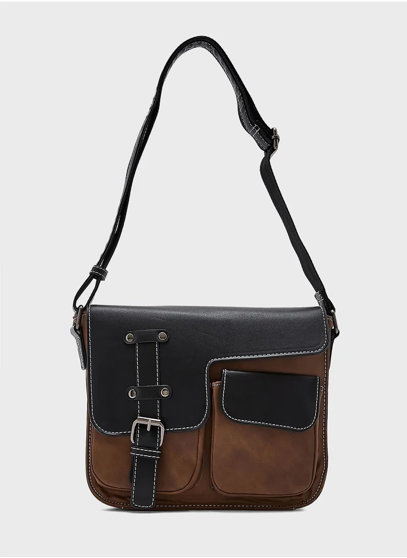 Robert Wood Cross Body Messenger Bag