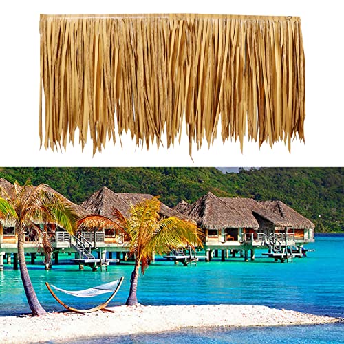 NAHARO 78.8" Tiki Straw Roof Thatch –Mexican Style Artificial Palm Thatch Rolls Tiki Bar Hut Grass Duck Boat Blinds Grass Palapa Thatch Roofing for Garden Patio Umbrella Covers Fence Party Decoration - Image 4