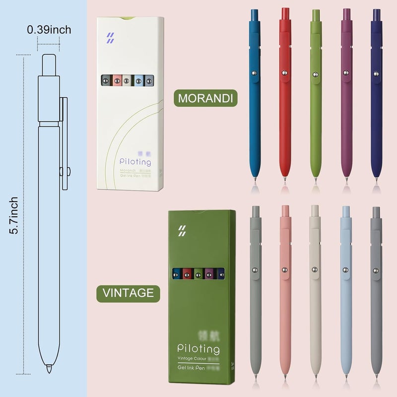 Epakh أقلام حبر جل 20 قطعة سوداء قابلة للسحب كتابة سلسة تصميم لطيف مناسبة لتدوين الملاحظات والرسم والتزيين والهدايا - Image 2