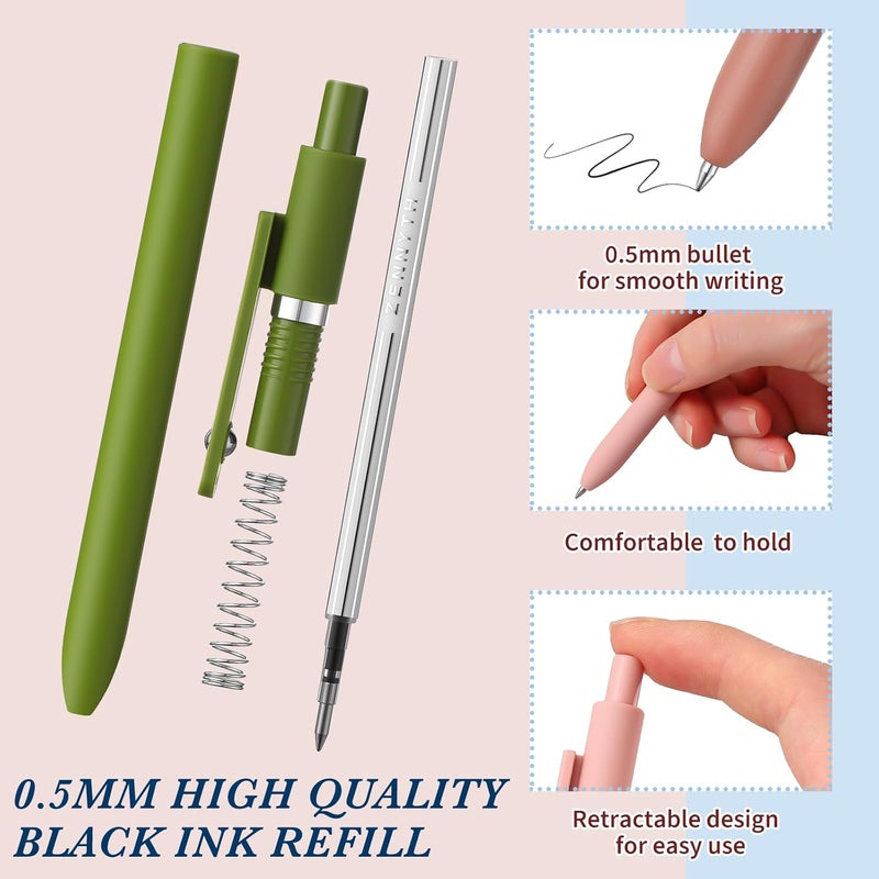 Epakh أقلام حبر جل 20 قطعة سوداء قابلة للسحب كتابة سلسة تصميم لطيف مناسبة لتدوين الملاحظات والرسم والتزيين والهدايا - Image 3