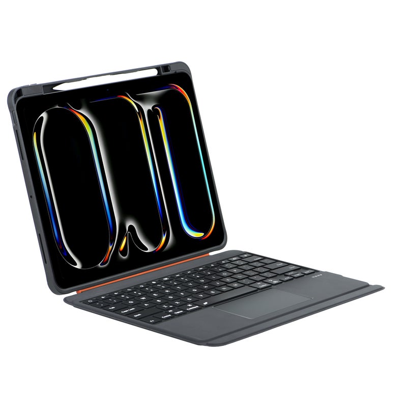 لوحة مفاتيح سحابية بالتحكم السحابي (Magic Control Keyboard) - لوحة مفاتيح قابلة للفصل بالطاقة المغناطيسية - غاية للحماية مع لوحة مفاتيح دوارة من سبائك الألومنيوم بزاوية 360 درجة متوافقة مع أجهزة آي باد بحجم 12.9 بوصة / 13 بوصة - Image 1