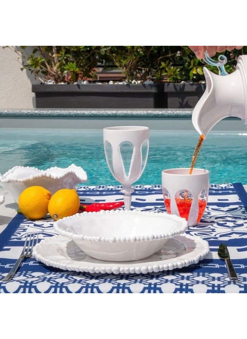 Baci milano White Acrylic Goblet 17.8 cm  - Image 3