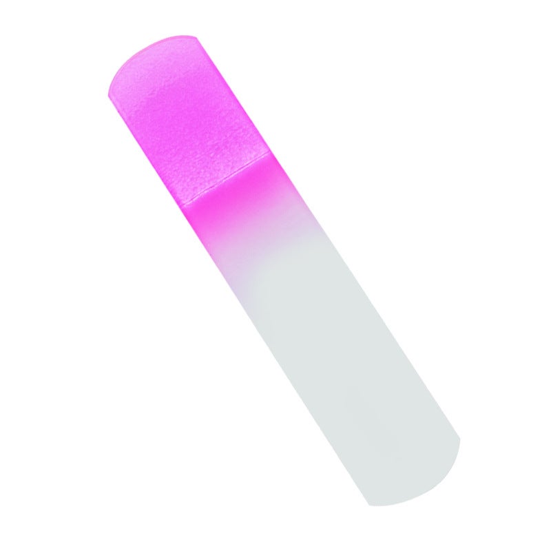 Generic In-Stock Glass Frost Dead Skin Foot File Nail Care Tool Old Callus Foot File Cuticle Footboard Electric Grinding Foot Tool Pink glass foot file 