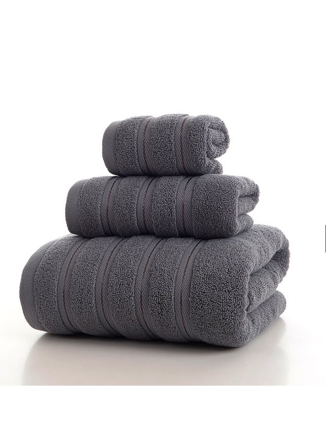 Cotton Thickened Three-piece Wash Face Water Absorbent Towel Bath Towel Household Hotel Gift Towel Suit