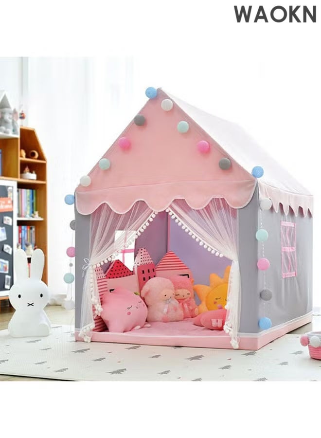 WAOKN Kids Tent,Play Tent Playhouse for Kids Reading Tent & Playroom Princess Castle Tent Gift Toys for Girl Play House with for Toddler Children Indoor & Outdoor, Princess Room Indoor Dream Castle Boy Game House Easy to Clean Easy Installation,Children's Play Tent,Princess Castle Play Tent,Outdoor and Indoor Girl's Playhouse,Easy to Set up and Stow Away,Suitable for Gifts for Kids(Pink) - Image 3